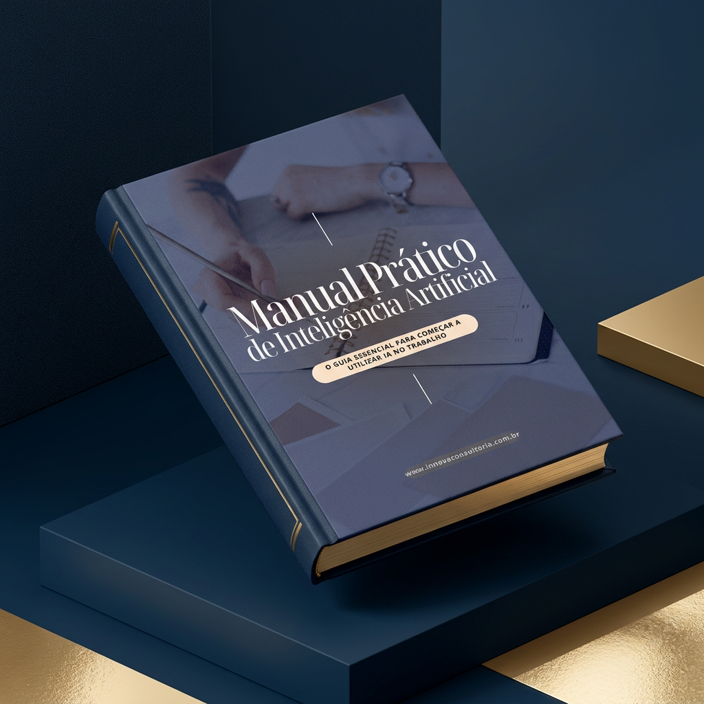Mockup 3D do Manual Prático de Inteligência Artificial